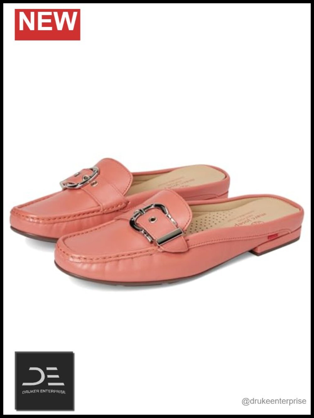 Marc Joseph New York Womens Leather Mule Slides Low Heel